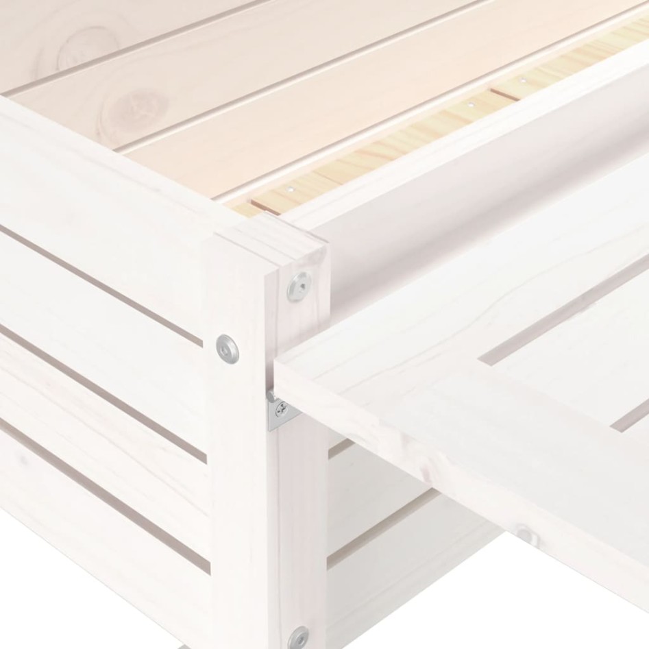 Jardinera con tapa plegable madera maciza de pino