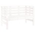 Banco de jardín madera maciza de pino blanco 111,5x53x71