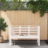 Banco de jardín madera maciza de pino blanco 111,5x53x71