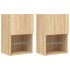 Muebles de TV con luces LED 2 uds roble Sonoma 40,5x30x60