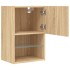 Muebles de TV con luces LED 2 uds roble Sonoma 40,5x30x60