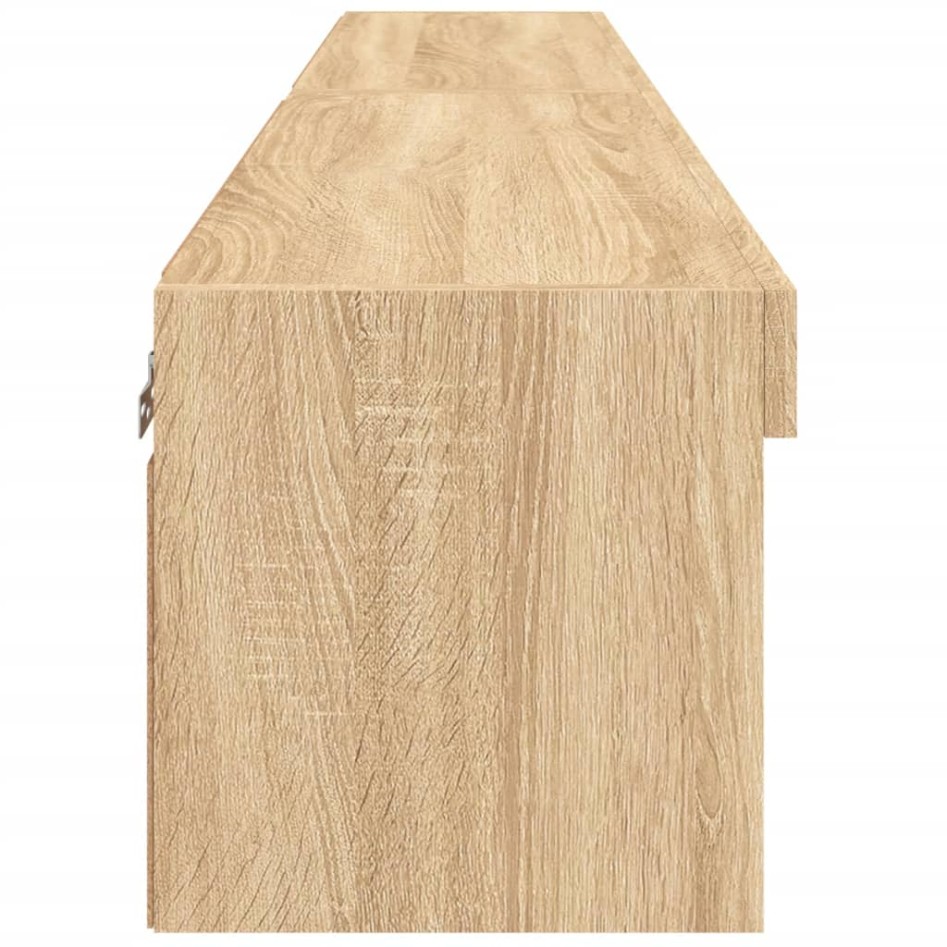 Muebles de TV con luces LED 2 uds roble Sonoma 80x30x30