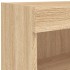 Muebles de TV con luces LED 2 uds roble Sonoma 80x30x30