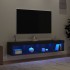 Muebles de TV con luces LED 2 uds negro 80x30x30