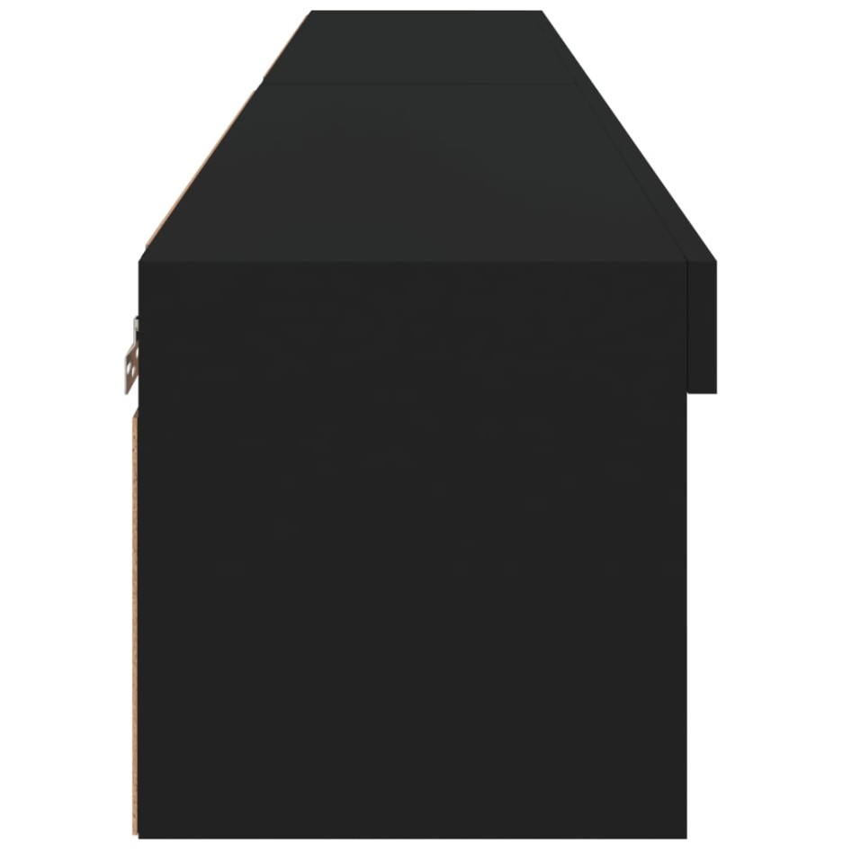 Muebles de TV con luces LED 2 uds negro 80x30x30