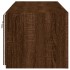 Muebles de TV de pared luces LED 2 uds marrón roble 60x35x31