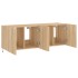 Muebles de TV de pared luces LED 2 uds roble Sonoma 60x35x41