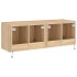 Muebles de TV de pared luces LED 2 uds roble Sonoma 60x35x41