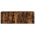 Muebles TV de pared luces LED 2 uds roble ahumado 60x35x41