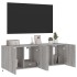 Muebles TV de pared con luces LED 2 uds gris Sonoma 60x35x41