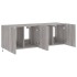 Muebles TV de pared con luces LED 2 uds gris Sonoma 60x35x41
