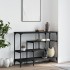 Mesa consola con estantes negro 100x35x75