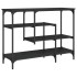 Mesa consola con estantes negro 100x35x75