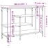 Mesa consola con estantes negro 100x35x75