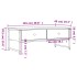 Mesa de centro madera ingeniería roble ahumado 101x49x39,5