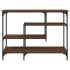 Mesa consola con estantes roble marrón 100x35x75