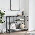 Mesa consola con estantes gris Sonoma 100x35x75