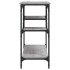 Mesa consola con estantes gris Sonoma 100x35x75