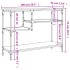 Mesa consola con estantes gris Sonoma 100x35x75