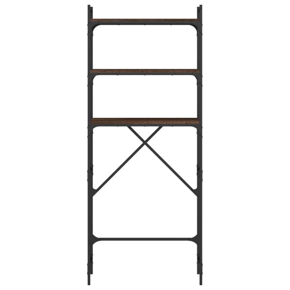 Estantería lavadora madera ingeniería roble marrón 67x25x163