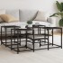 Mesa de centro madera de ingeniería negro 91x91x40