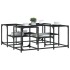 Mesa de centro madera de ingeniería negro 91x91x40