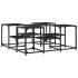 Mesa de centro madera de ingeniería negro 91x91x40