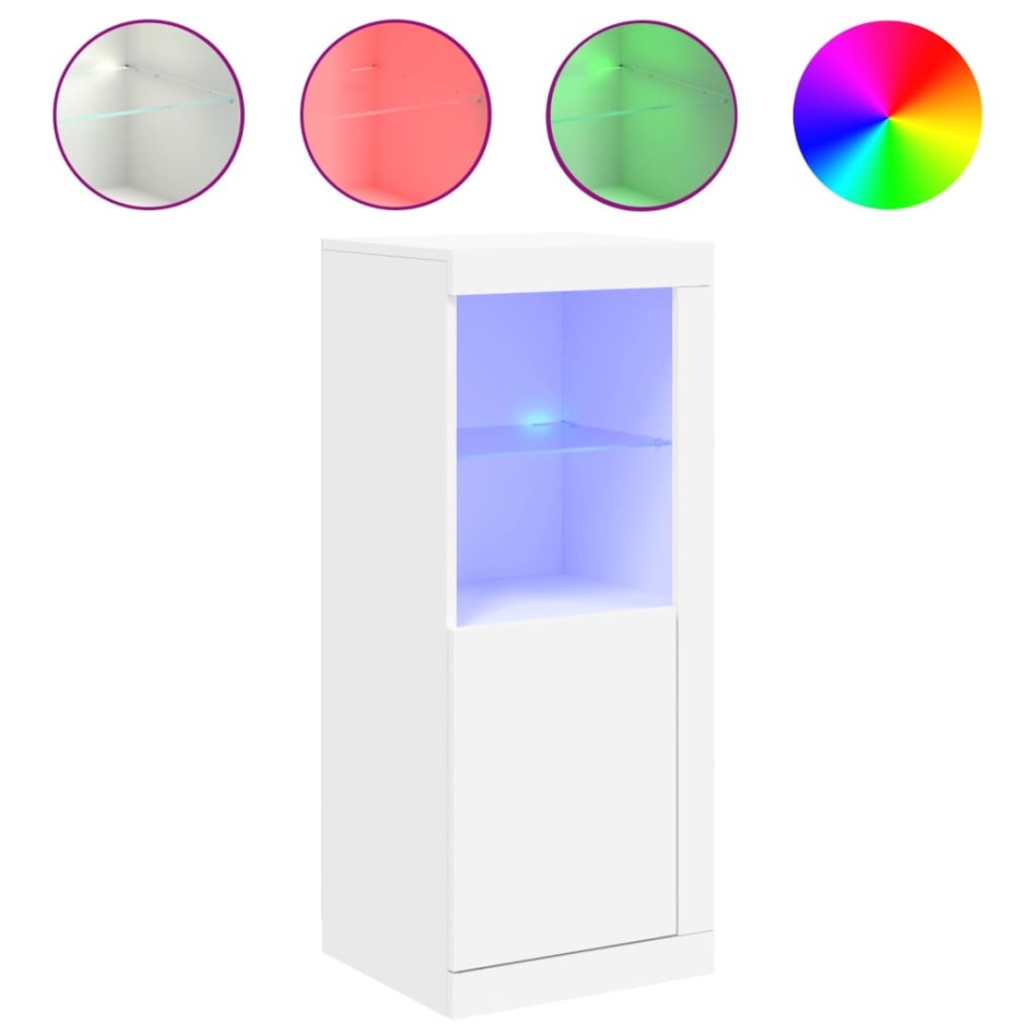 Aparador con luces LED blanco 41x37x100