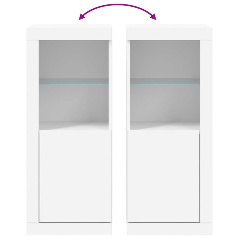 Aparador con luces LED blanco 41x37x100