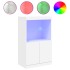 Aparador con luces LED blanco 60,5x37x100