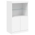 Aparador con luces LED blanco 60,5x37x100