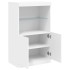 Aparador con luces LED blanco 60,5x37x100