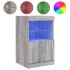 Aparador con luces LED gris Sonoma 41x37x67