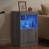 Aparador con luces LED gris Sonoma 41x37x67