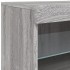 Aparador con luces LED gris Sonoma 41x37x67
