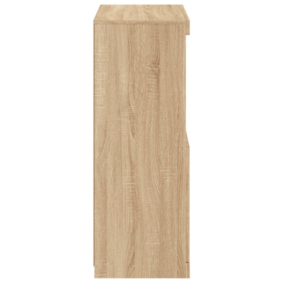 Aparador con luces LED roble Sonoma 60,5x37x100