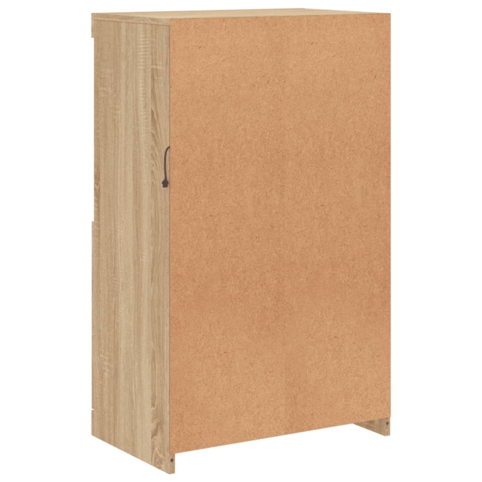 Aparador con luces LED roble Sonoma 60,5x37x100