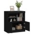 Aparador con luces LED negro 60x37x67