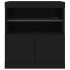 Aparador con luces LED negro 60x37x67