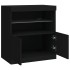 Aparador con luces LED negro 60x37x67