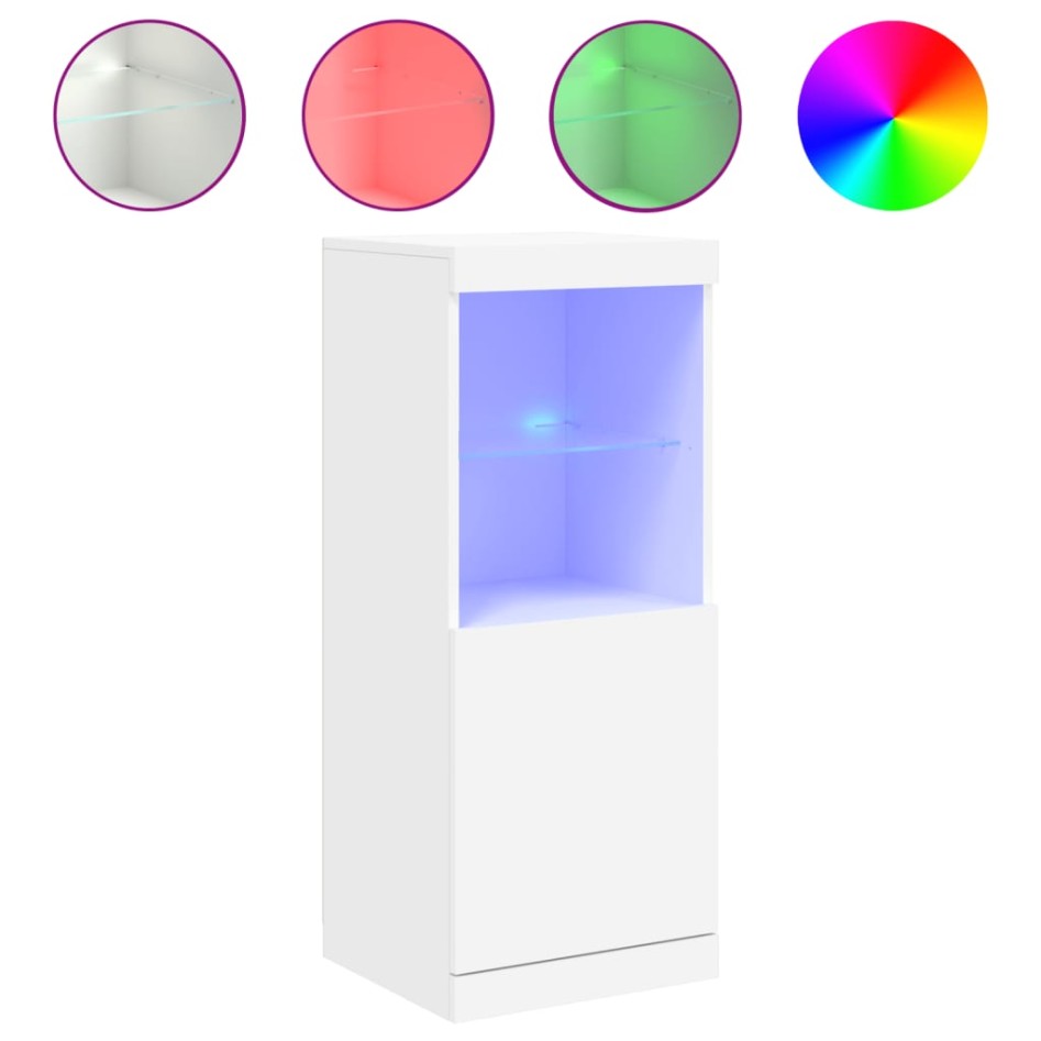 Aparador con luces LED blanco 41x37x100
