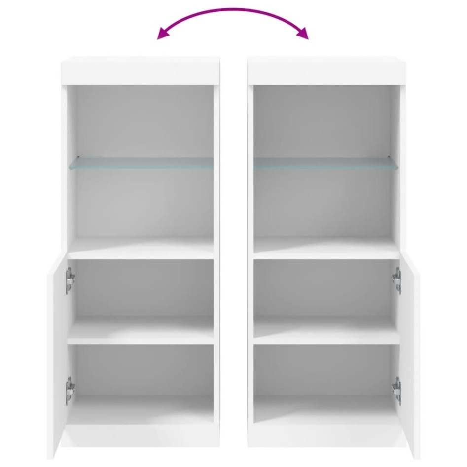 Aparador con luces LED blanco 41x37x100