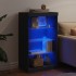 Aparador con luces LED negro 60,5x37x100