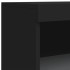 Aparador con luces LED negro 60,5x37x100