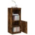 Aparador con luces LED roble ahumado 41x37x100
