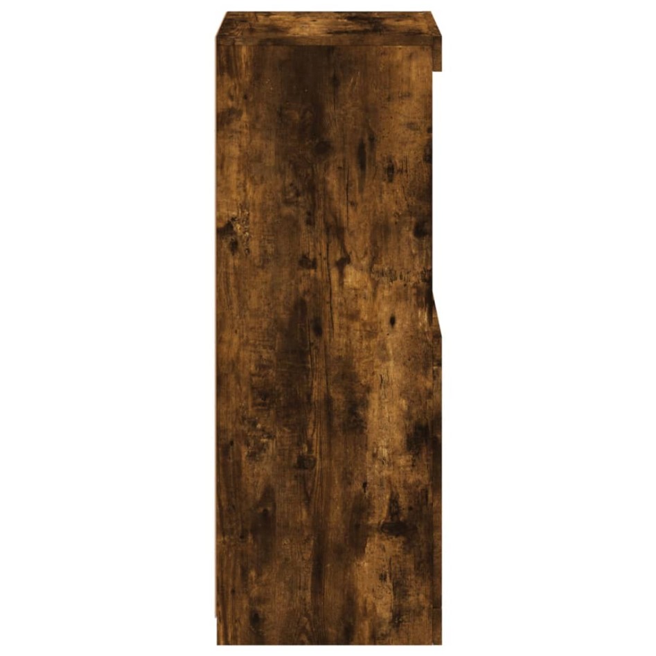 Aparador con luces LED roble ahumado 41x37x100