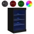 Aparador con luces LED negro 41x37x67