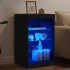 Aparador con luces LED negro 41x37x67