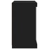 Aparador con luces LED negro 41x37x67