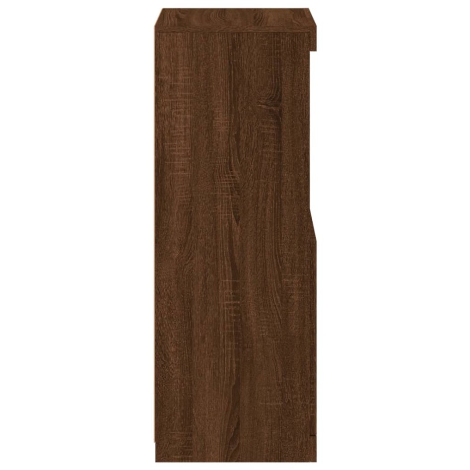 Aparador con luces LED roble marrón 41x37x100